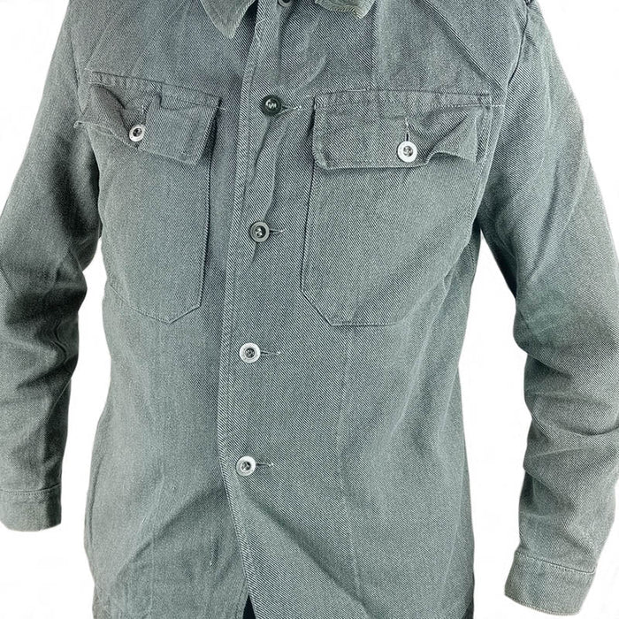 Swiss Denim Work Shirt - Grade 2 - Swedish Army Surplus - Service Shirts