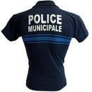 French Police Stretch Polo Shirt - Blue - French Police Surplus - Plain & Print T-Shirts