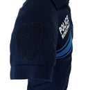 French Police Stretch Polo Shirt - Blue - French Police Surplus - Plain & Print T-Shirts