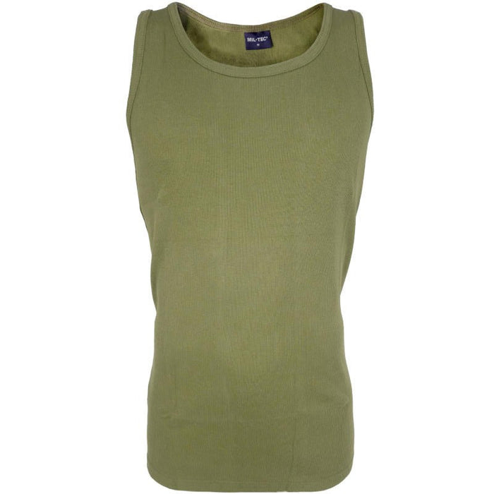 Olive Drab Ribbed Tank Top - Mil-Tec - Singlets & Tank Tops