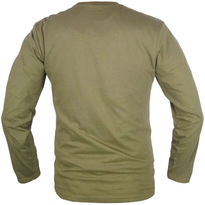 Olive Drab Long Sleeve T-Shirt - Mil-Tec - Plain & Print T-Shirts