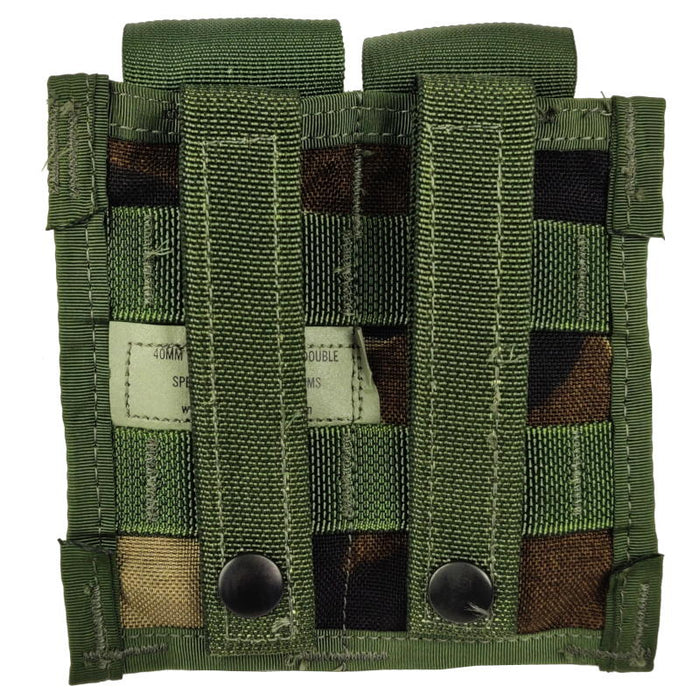 USGI Woodland Double 40mm Rifle Grenade Pouch - US Army Surplus - Grenade Pouches